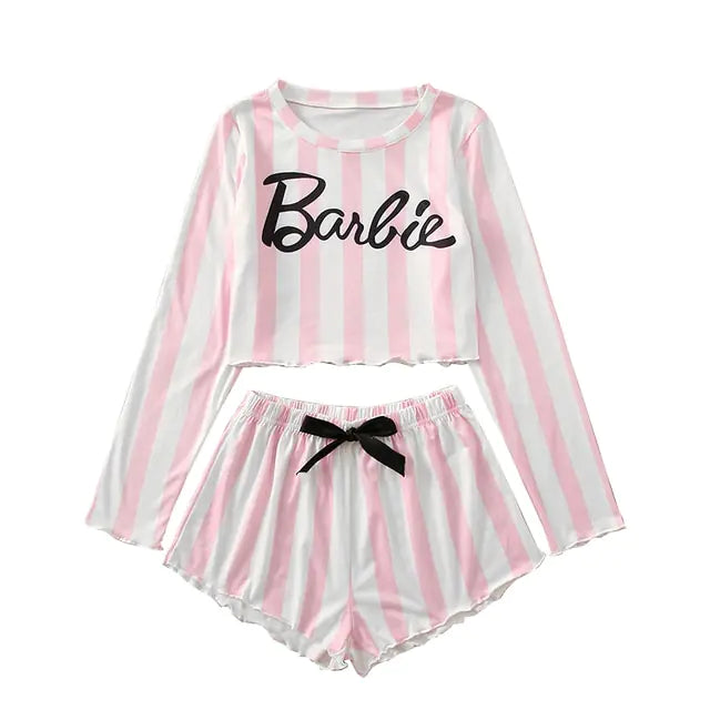 Women's Summer 2-Piece Short Sleepwear Set – Lightweight & Breathable