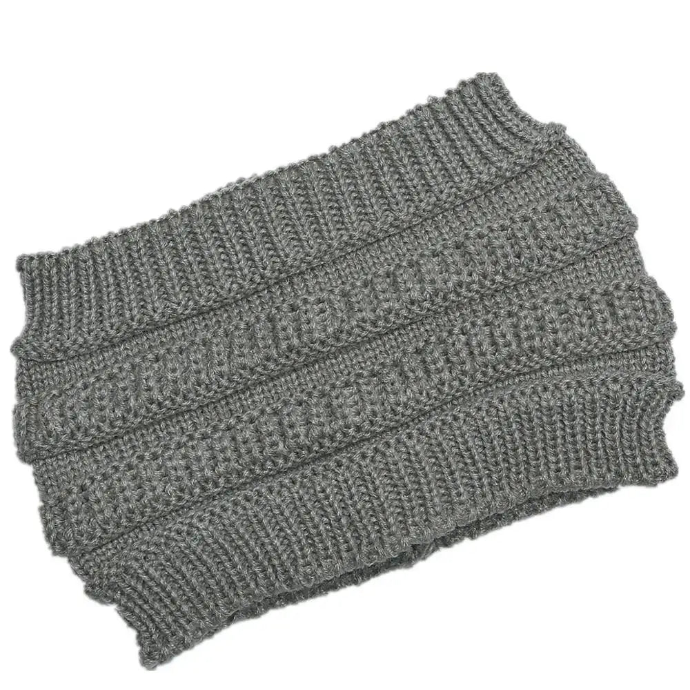 Winter Knitted Ponytail Beanies