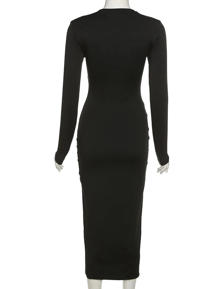 Maxi-jurk met gekruiste decolleté
