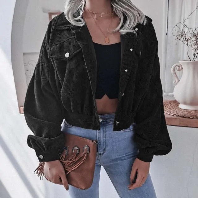 Corduroy Cropped Jacket