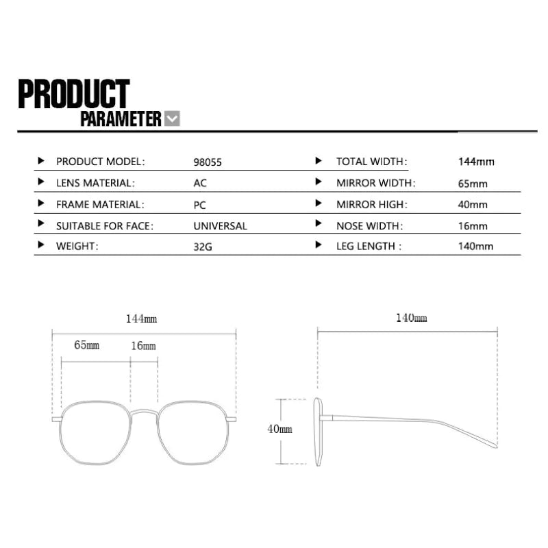 Retro Rectangle Sunglasses