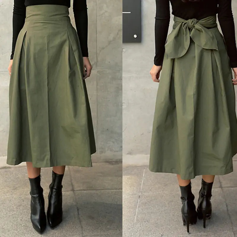 Fashion Solid Color Skirt