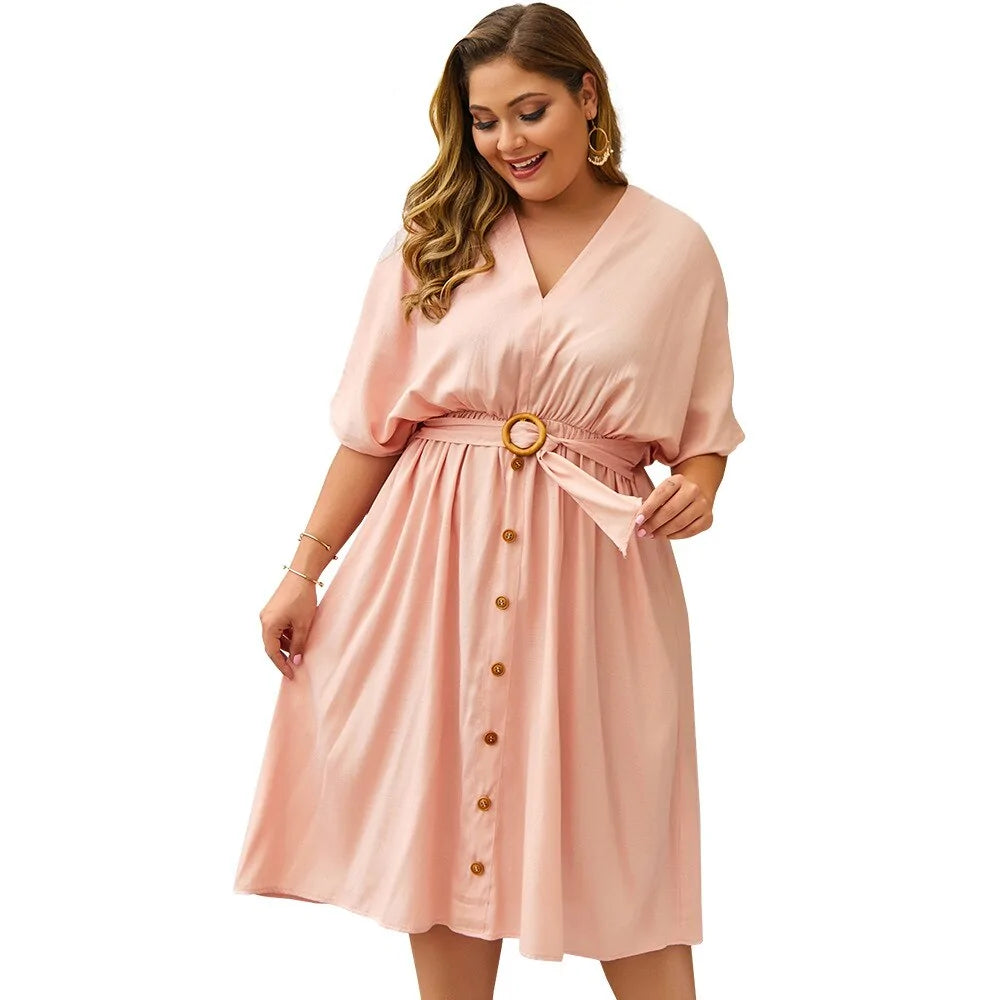 Dress V-Neck Full Sleeve