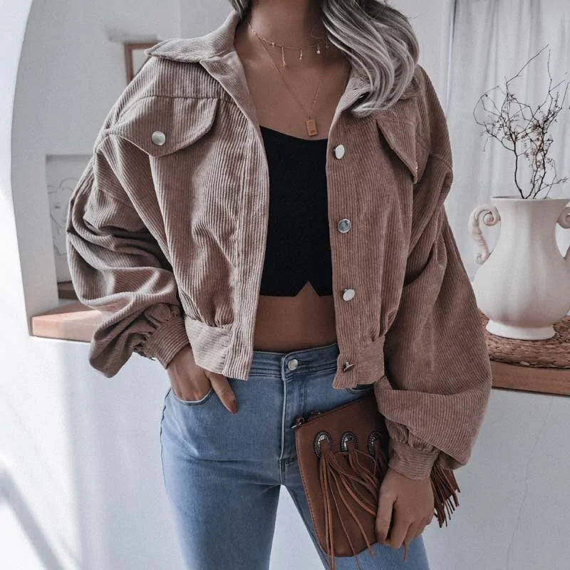 Corduroy Cropped Jacket