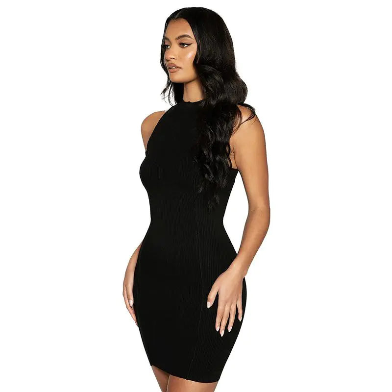 Ribbed Sleeveless Bodycon Dress