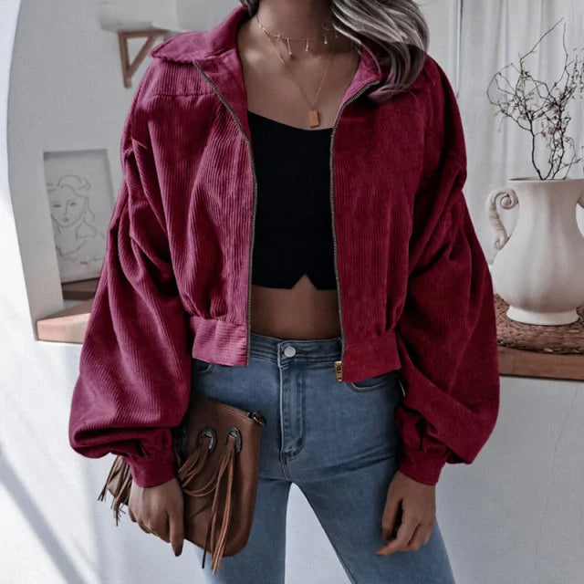 Corduroy Cropped Jacket