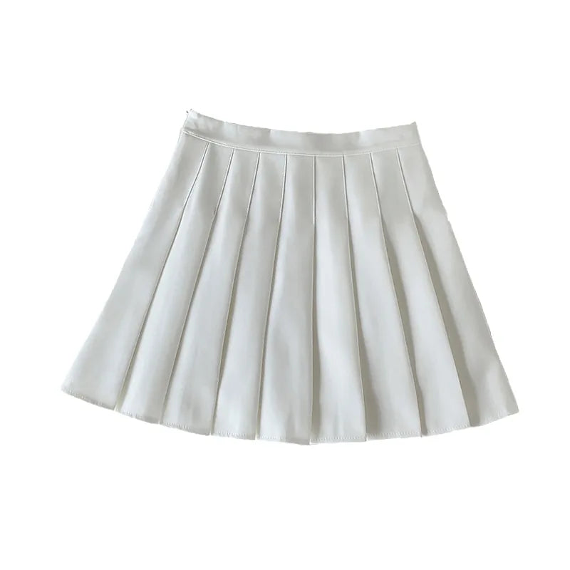 High-Waisted Pleated Skirt