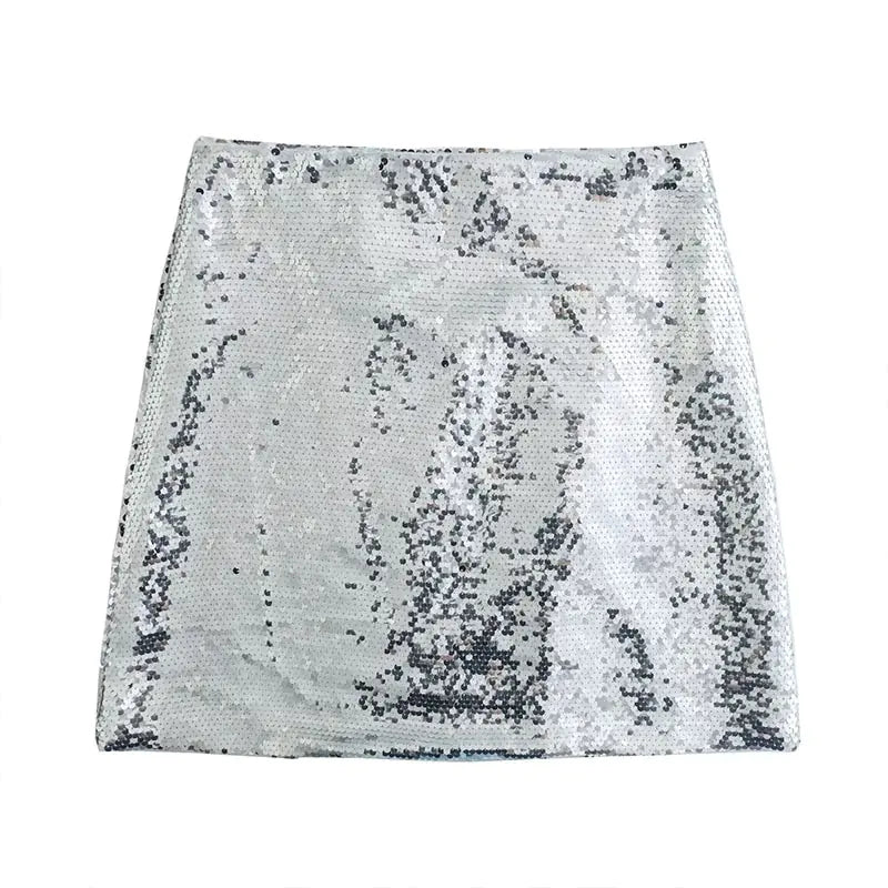 Sequin High-Waist Skirt