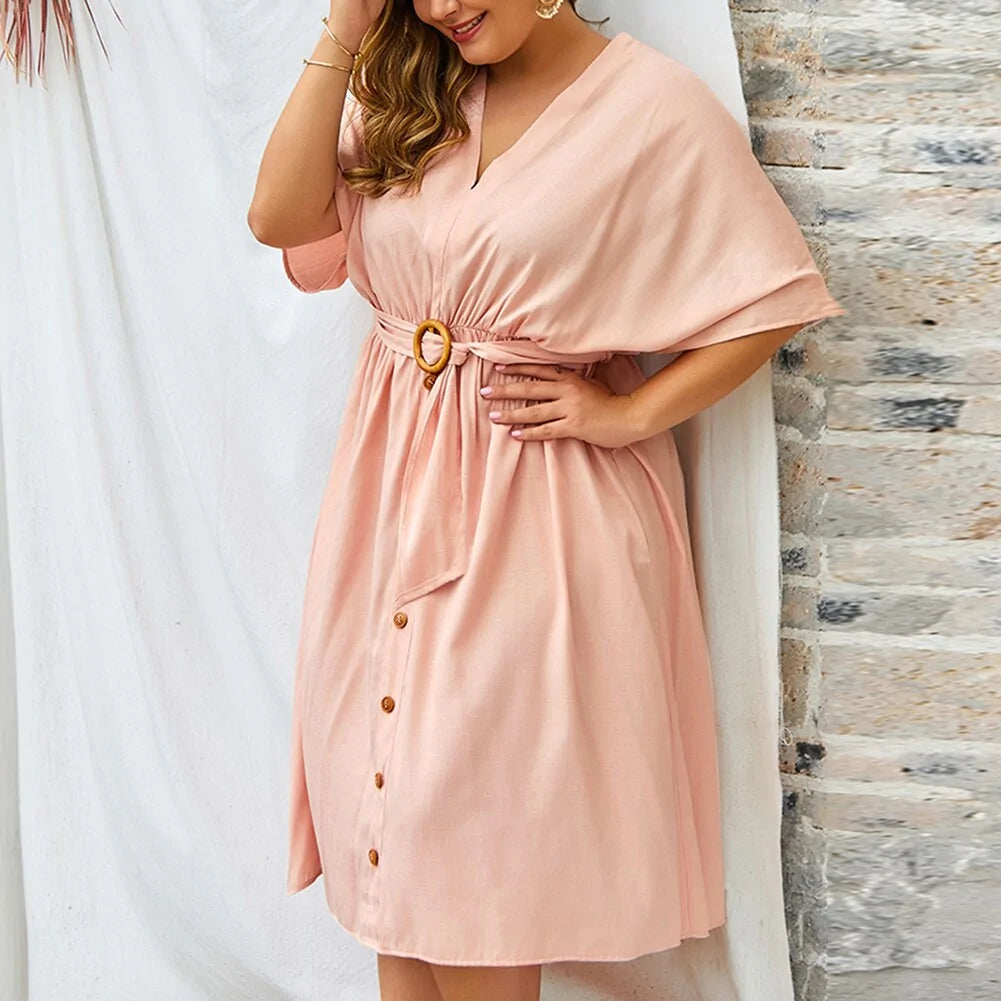 Dress V-Neck Full Sleeve