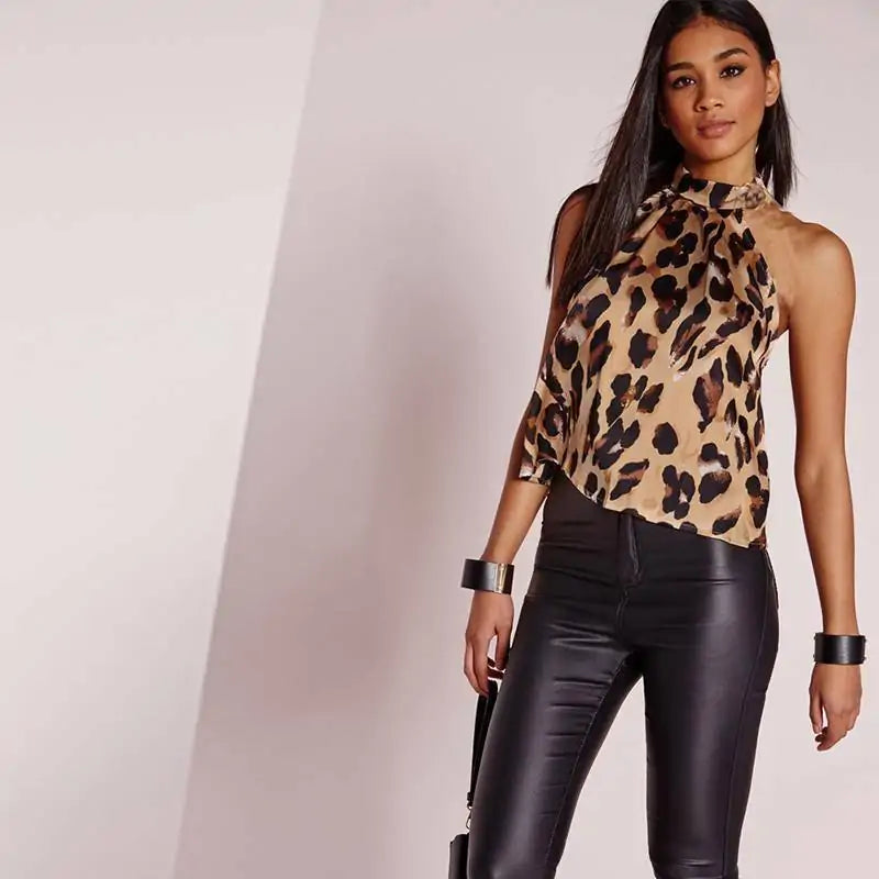 Leopard Print Ladies Shirt