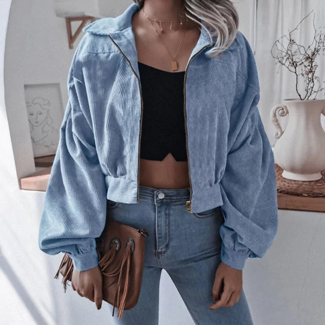 Corduroy Cropped Jacket