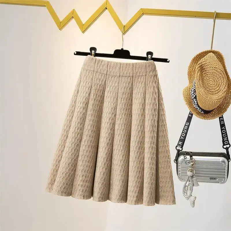 High Waist Knitted Skirt