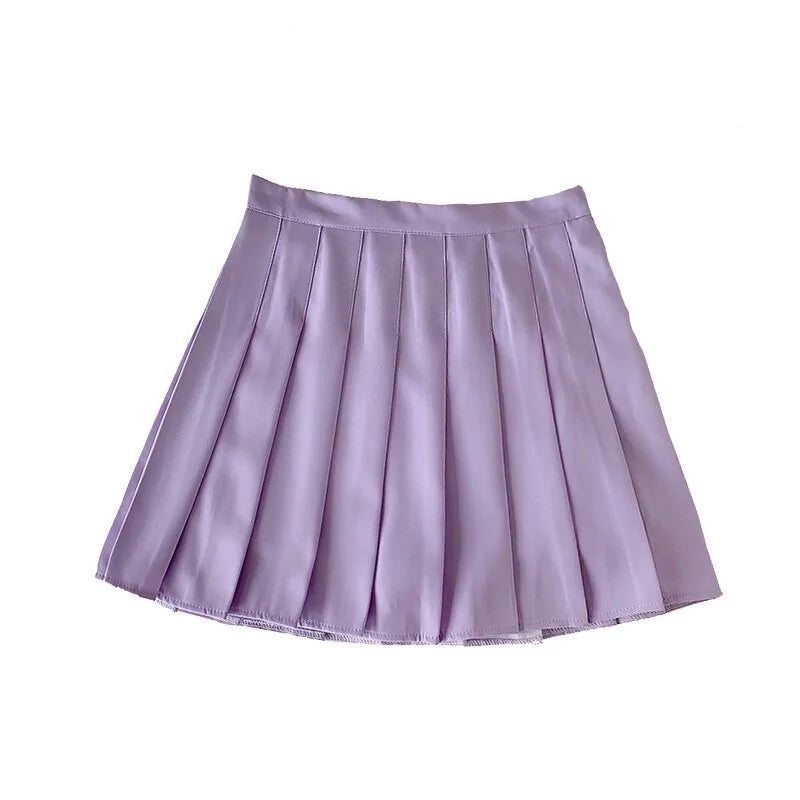 High-Waisted Pleated Skirt