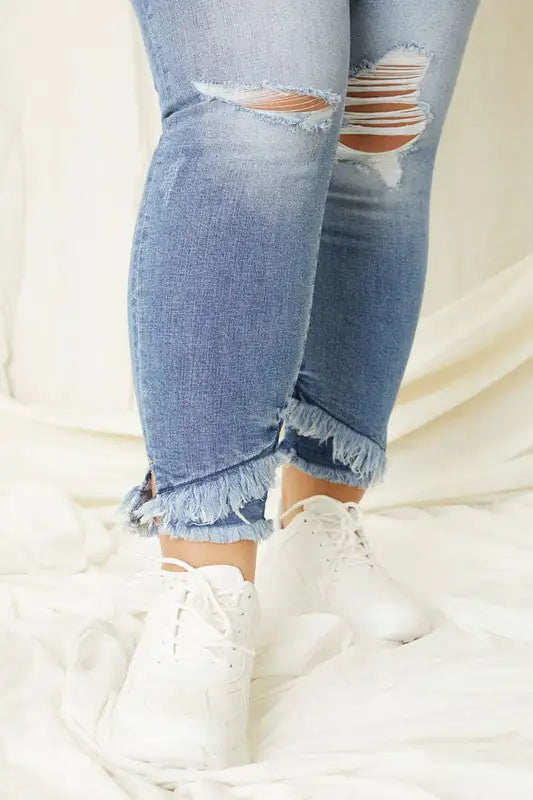 Plus Mid Rise Skinny Jeans