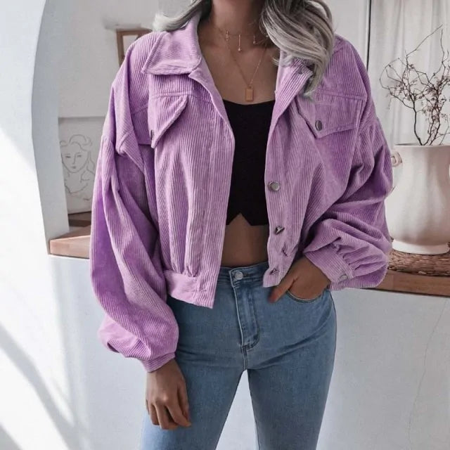 Corduroy Cropped Jacket