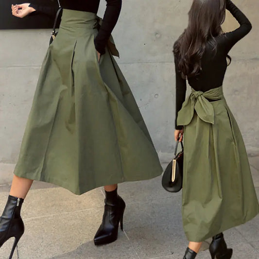 Fashion Solid Color Skirt