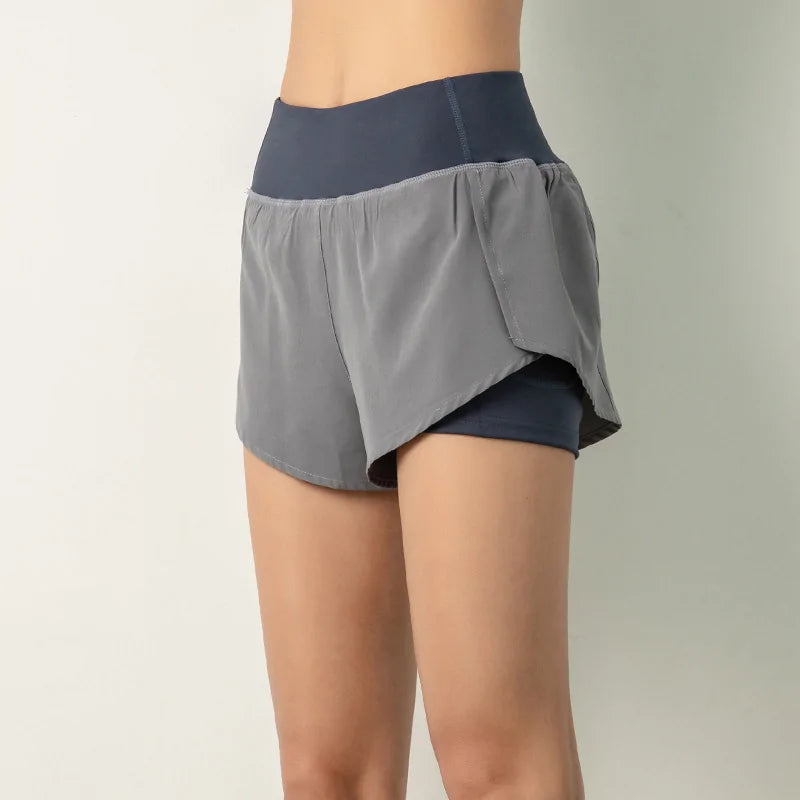 Dames Gym Dubbele Shorts