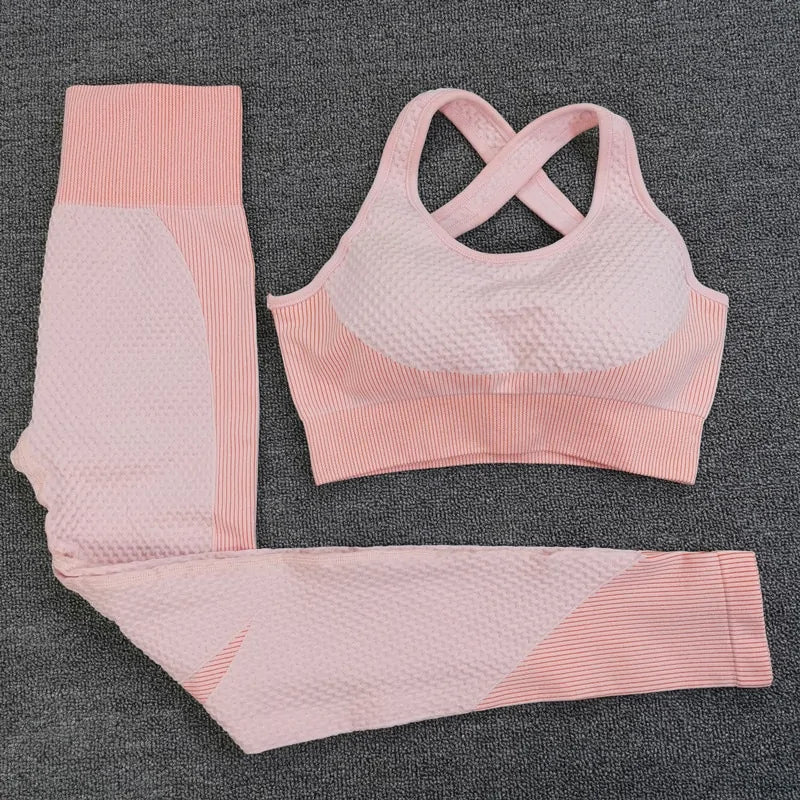 Seamless Ribbed 2-Piece Workout Set