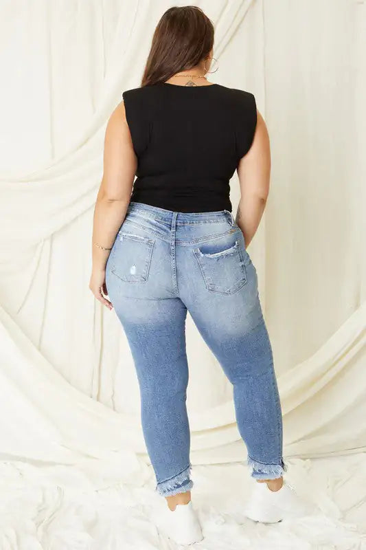 Plus Mid Rise Skinny Jeans