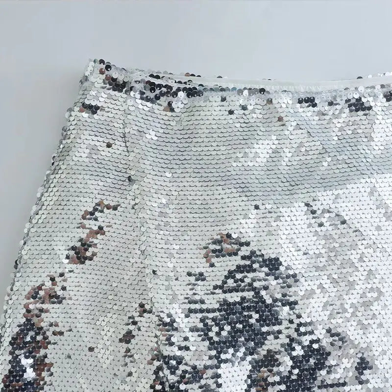 Sequin High-Waist Skirt