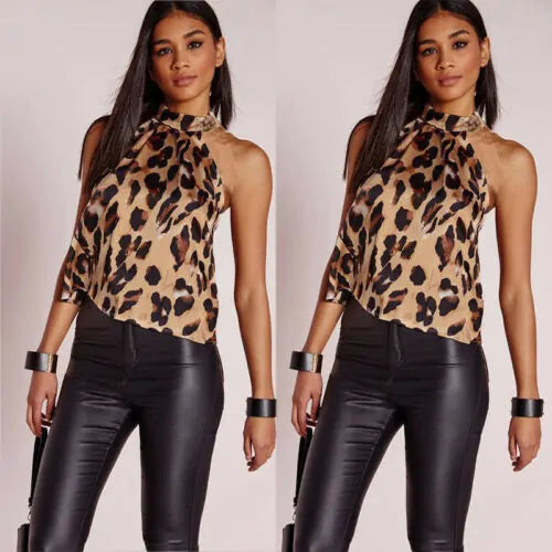 Leopard Print Ladies Shirt