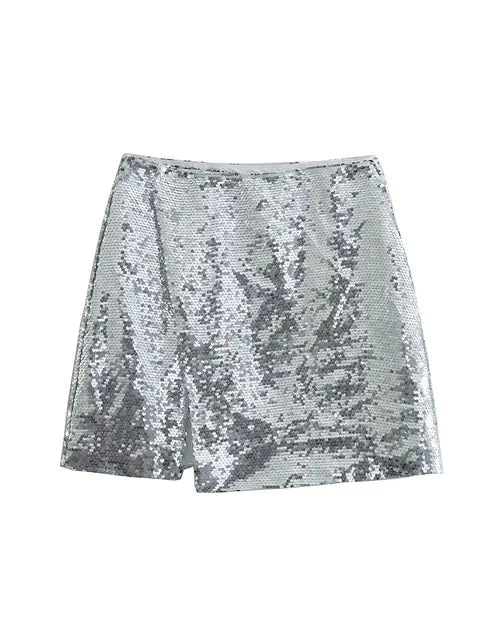 Sequin High-Waist Skirt