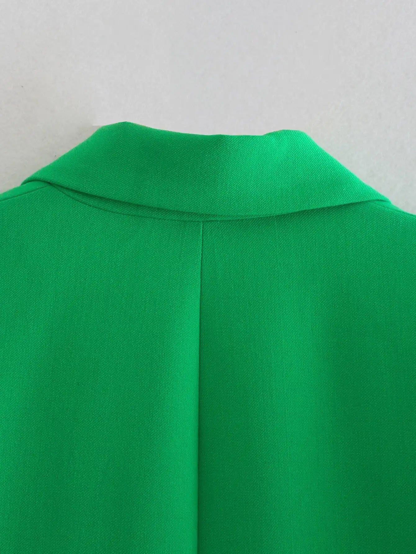 Green Straight Blazer Skirt Set