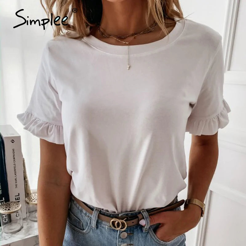 Casual Ruffles Plus Size Shirt