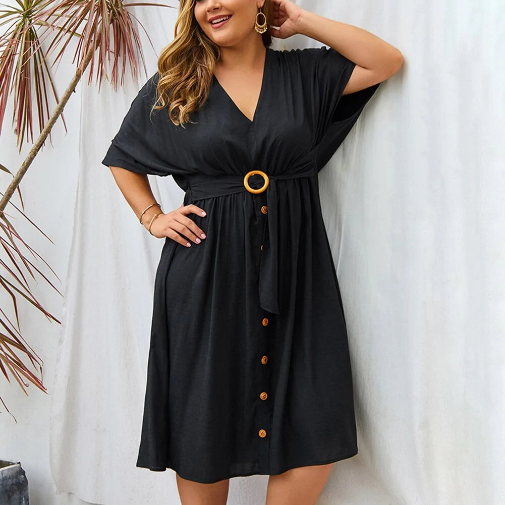 Dress V-Neck Full Sleeve