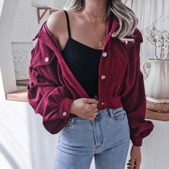 Corduroy Cropped Jacket