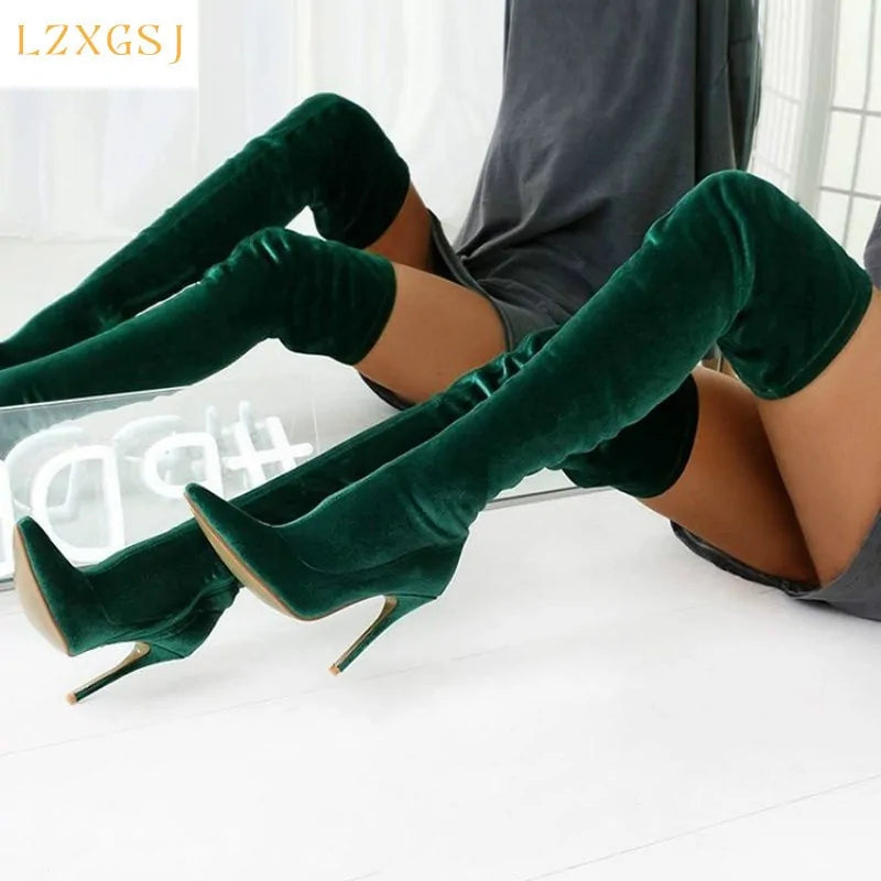 Thin Long Thigh Boots